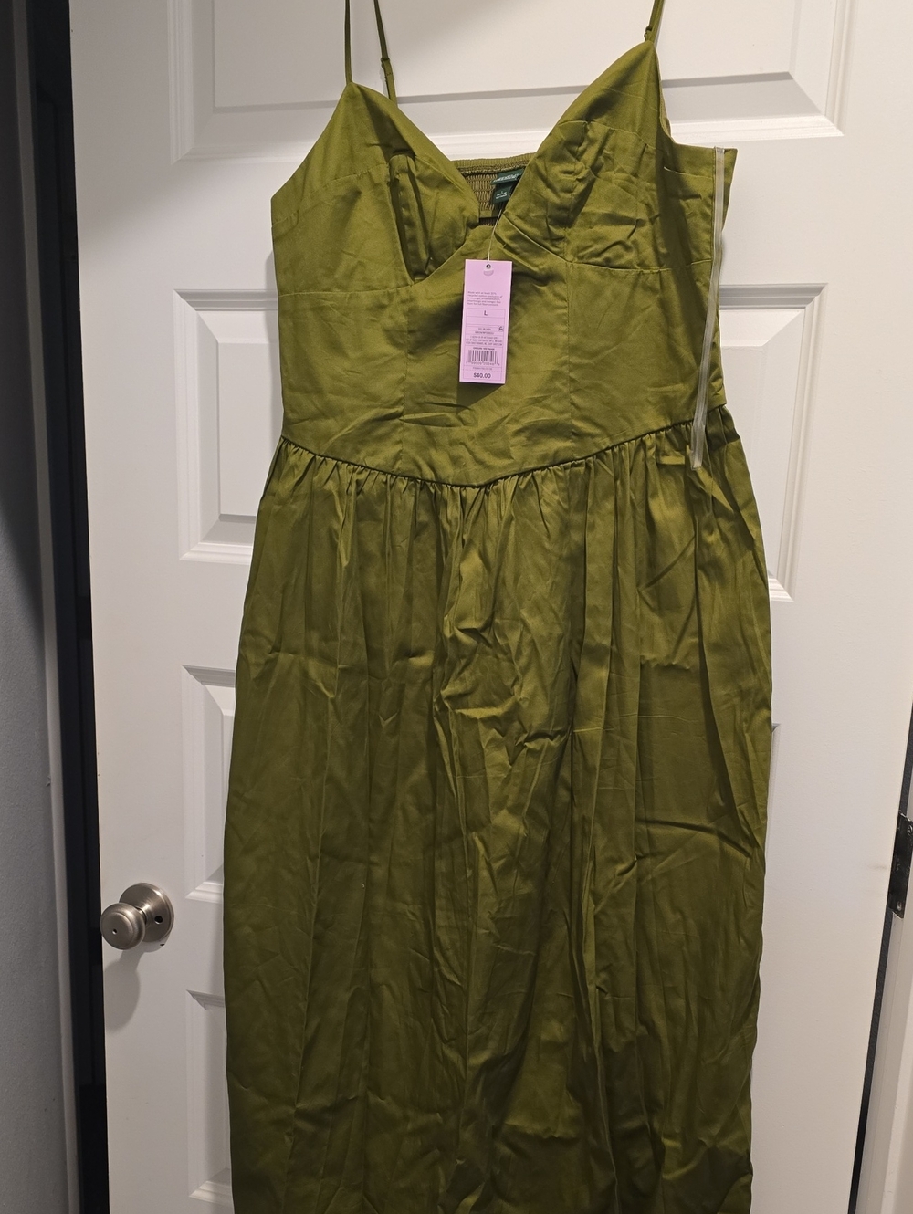 wild fable Olive Green Spaghetti Strap Dress